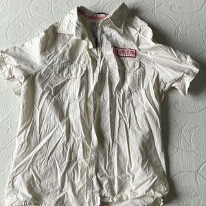 button down cream shirt